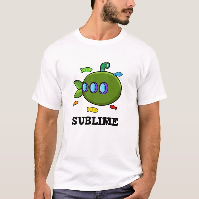 Sublime Funny Submarine Fruit Lime Pun  T-Shirt (Front)
