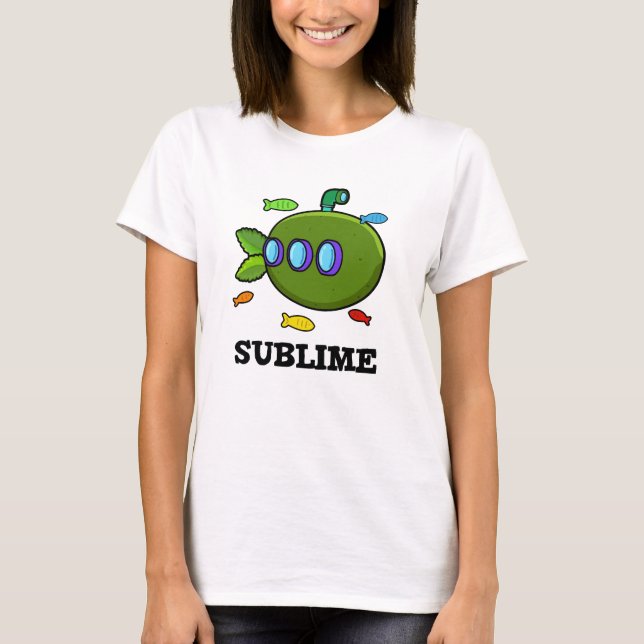 Sublime Funny Submarine Fruit Lime Pun  T-Shirt (Front)