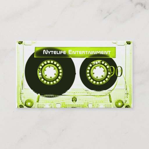 Customizable Sublime Lime Mixtape Business Cards