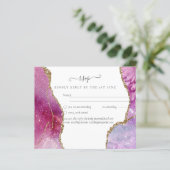 Sublime Pink AGATE Gold Glitter Wedding Chic (Standing Front)