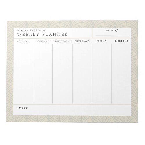 Sublime Scallops Icing Weekly Planner Notepad