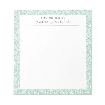 Sublime Scallops (jade) Custom Notepad by Low_Star_Studio at Zazzle