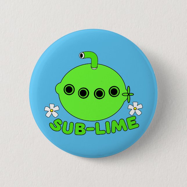 Sublime Sub Lime Button (Front)