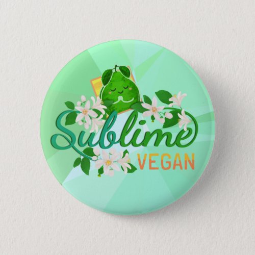 Sublime Vegan _ Punny Garden Classic Round Sticker Button