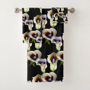 Sublime Watercolor Arum Calla Lilies Bath Towel Set