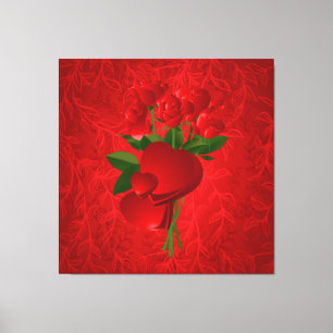Subliminal Roses Wrapped Canvas