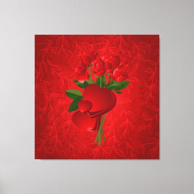 Subliminal Roses Wrapped Canvas Print (Front)