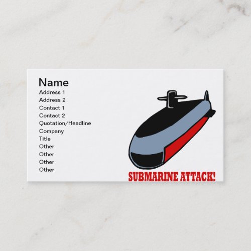 Submarine Attack Business Card