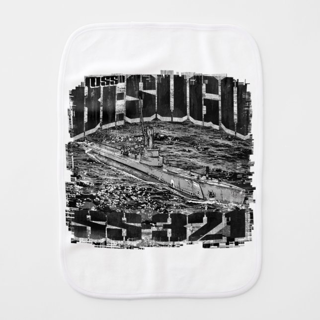 Submarine Besugo Burp Cloth Burp Cloth (Front)