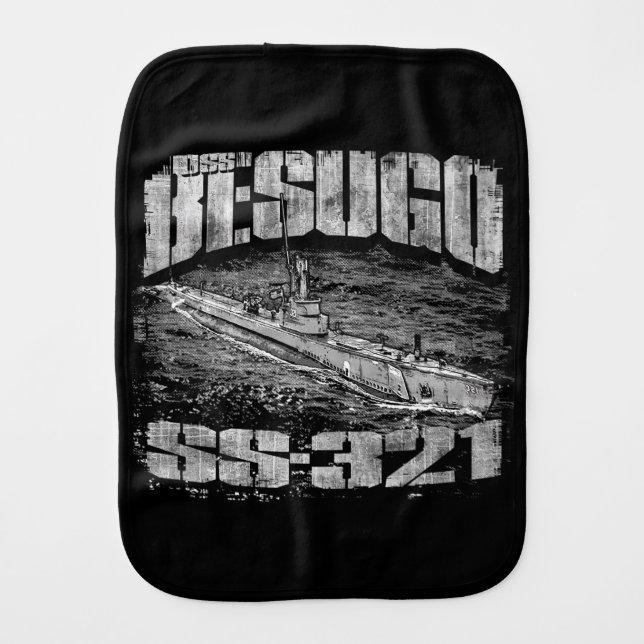 Submarine Besugo Burp Cloth Burp Cloth (Front)