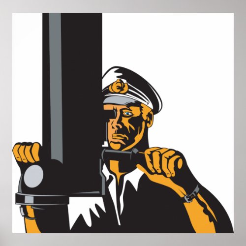 Submarine Captain Poster