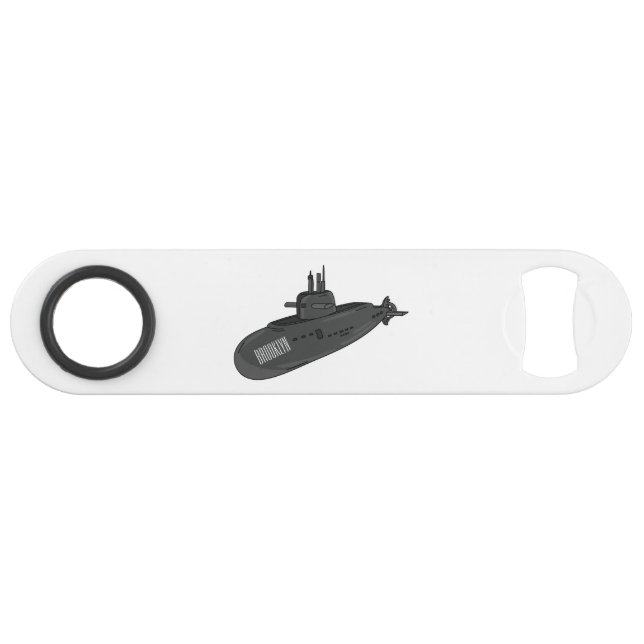 Submarine cartoon illustration bar key (Front (Horizontal))