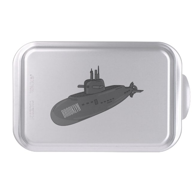 Submarine cartoon illustration cake pan (Front)