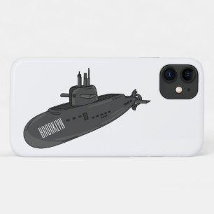 Submarine cartoon illustration iPhone 11 case