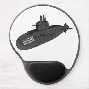 Submarine cartoon illustration gel mouse pad