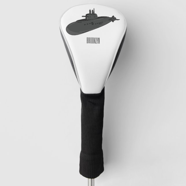 Submarine cartoon illustration  golf head cover (Front)