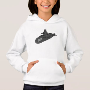 Submarine cartoon illustration hoodie