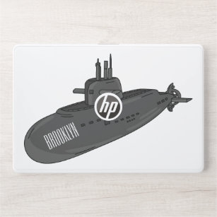 Submarine cartoon illustration HP laptop skin