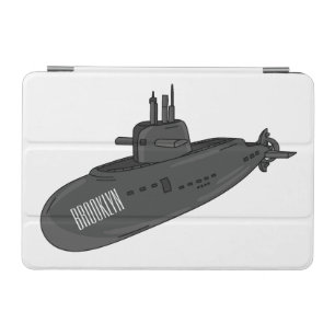 Submarine cartoon illustration iPad mini cover