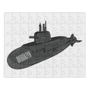 Submarine cartoon illustration jigsaw puzzle