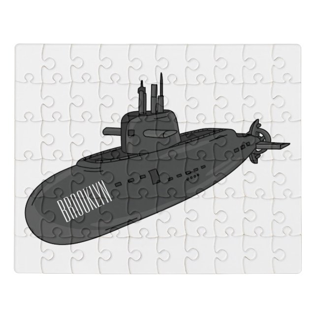 Submarine cartoon illustration jigsaw puzzle (Puzzle Horizontal)