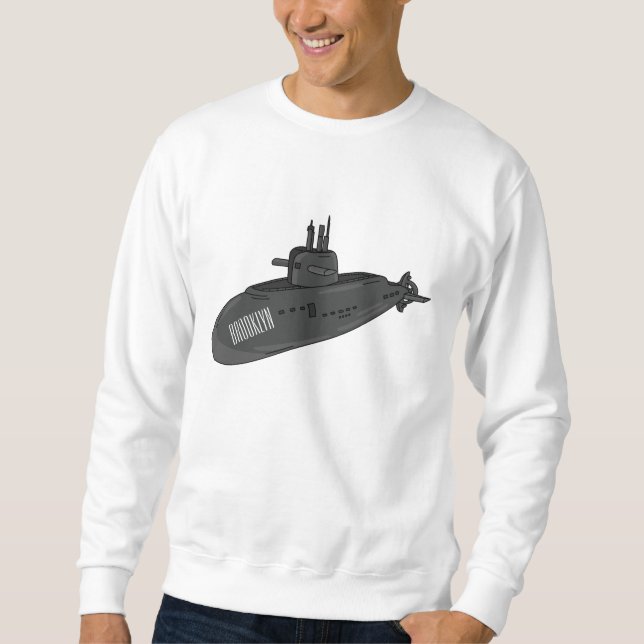 Submarine cartoon illustration  sweatshirt (Front)