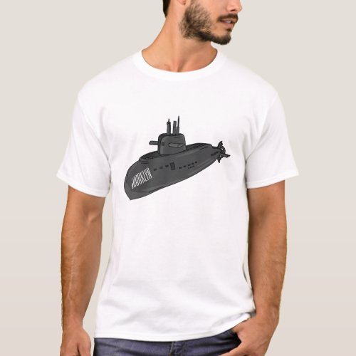 Submarine cartoon illustration T_Shirt