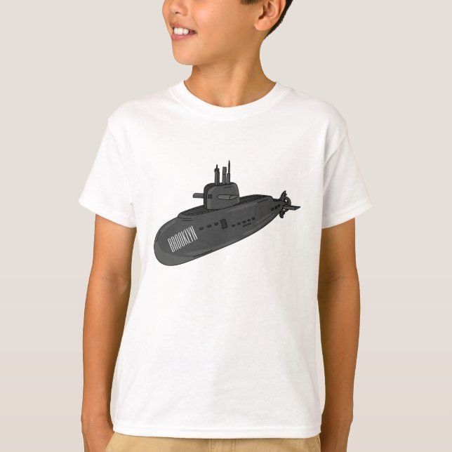 Submarine cartoon illustration  T-Shirt (Front)
