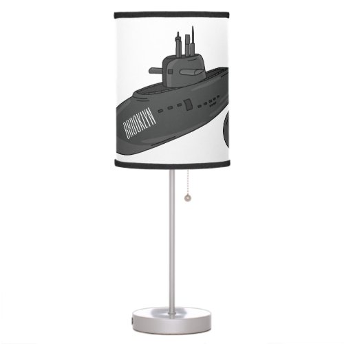 Submarine cartoon illustration  table lamp
