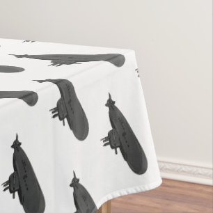 Submarine cartoon illustration tablecloth