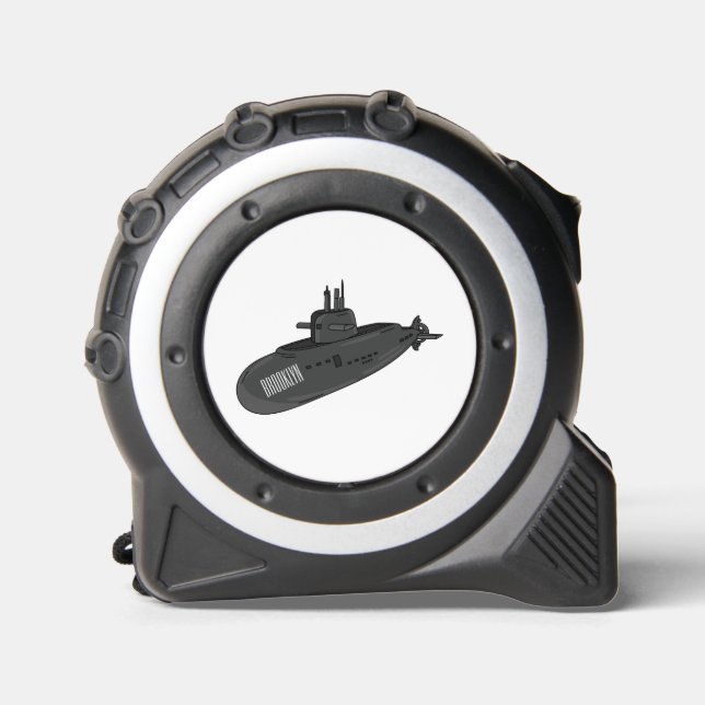 Submarine cartoon illustration  tape measure (Front)