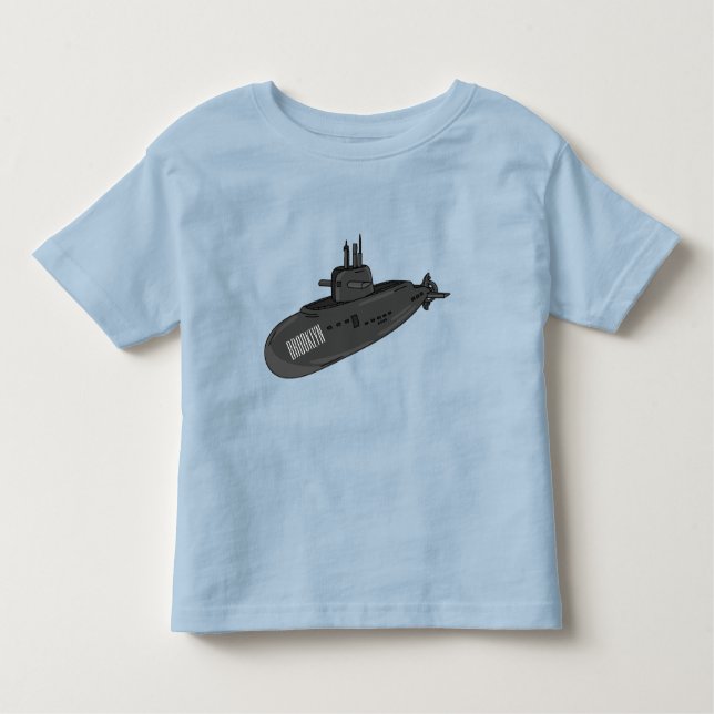 Submarine cartoon illustration  toddler t-shirt (Front)