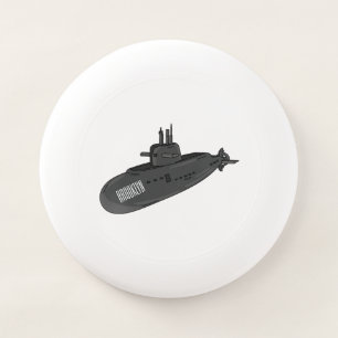 Submarine cartoon illustration Wham-O frisbee
