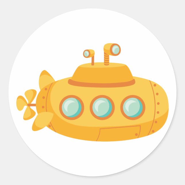 Submarine Classic Round Sticker (Front)