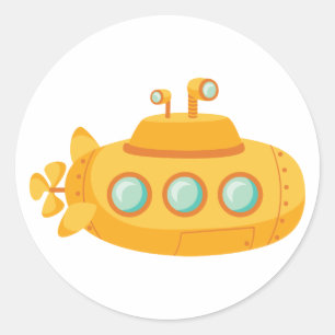 Submarine Classic Round Sticker