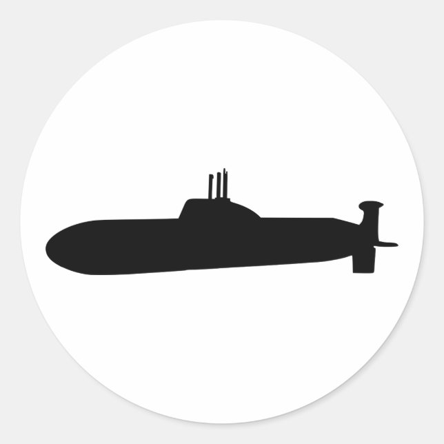 Submarine Classic Round Sticker (Front)