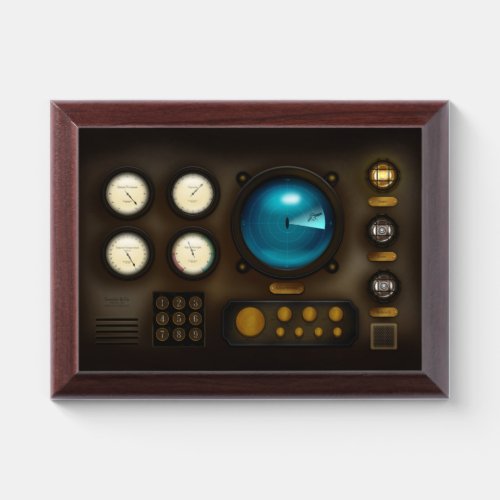 Submarine Control Panel Sonar Display Steampunk Award Plaque