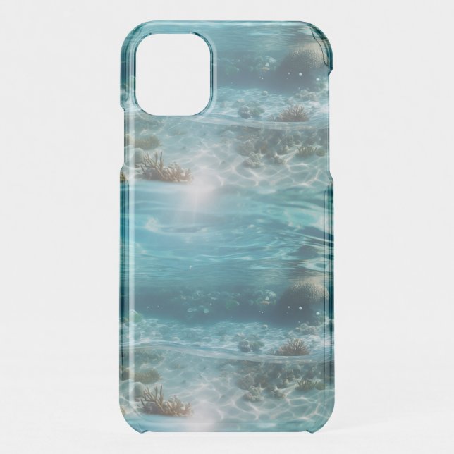 Submarine Coral Reef Illustration Uncommon iPhone Case (Back)