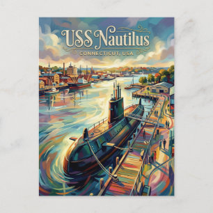 Submarine Force Library and Museum Connecticut Postcard