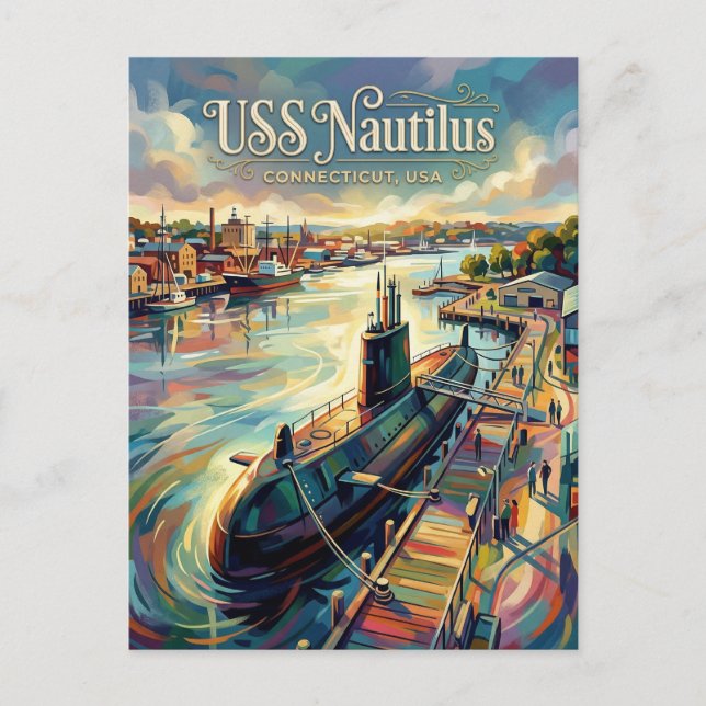 Submarine Force Library and Museum Connecticut Postcard (Front)