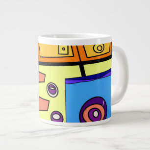 Submarine Life Orange Yellow Blue Green  Giant Coffee Mug