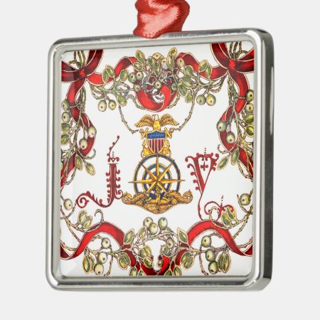 Submarine Officers Crest Christmas Ornament