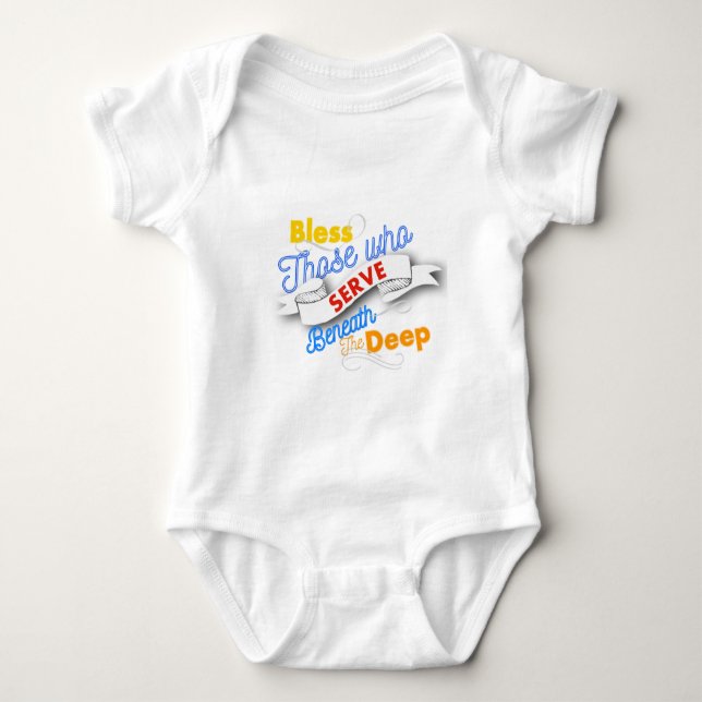 Submarine Prayer Navy ship boat Baby Bodysuit (Front)