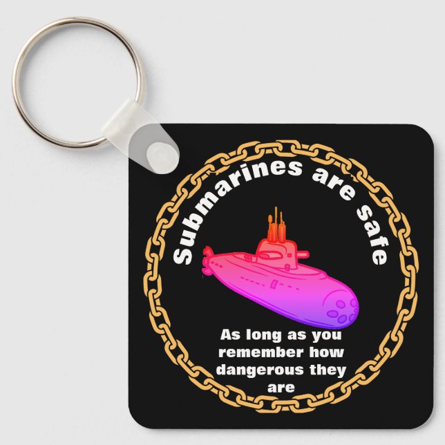 Submarine Safety Keychain (Front)