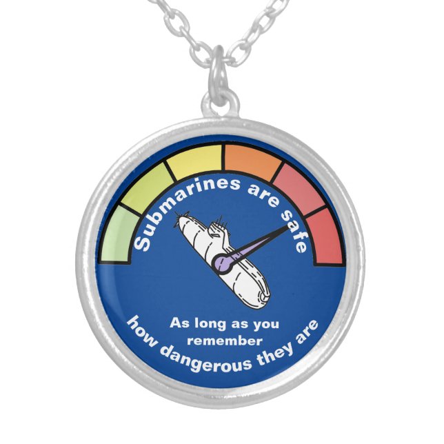 Submarine Safety Silver Plated Necklace (Front)