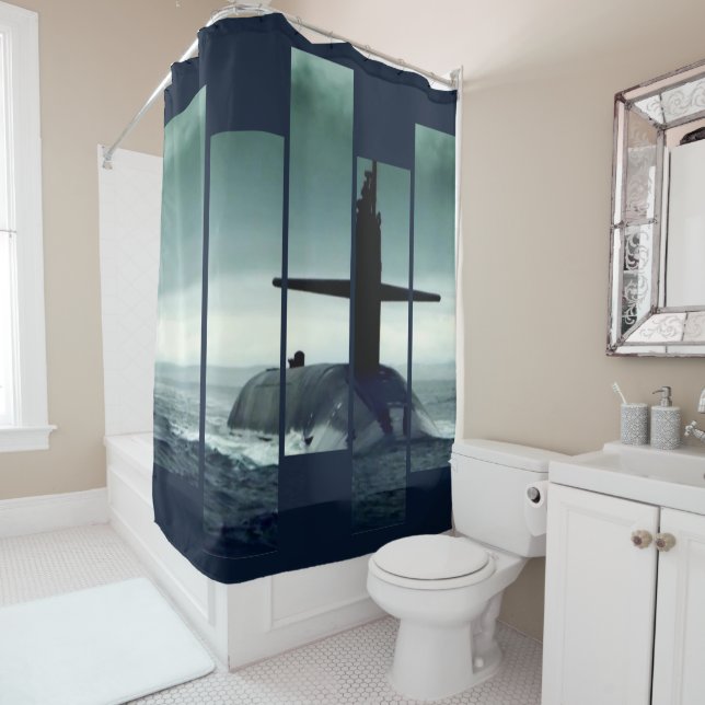 Submarine: Sail she may, shine she must Shower Curtain (In Situ)