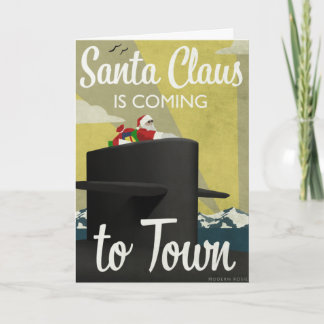 Submarine Santa - Christmas Card