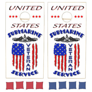 Submarine Service Veteran Cornhole Boards Cornhole Set