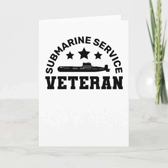 Submarine Service Veteran - Military Design Card (Front)