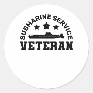 Submarine Service Veteran - Military Design Classic Round Sticker